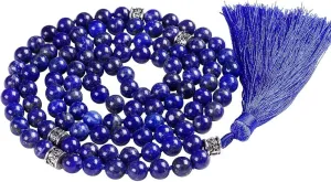 Lapis Lazuli mala Beads Necklace for Women,Man, mala Bracelet, Prayer Beads Necklace 108 gemstone Jaap mala