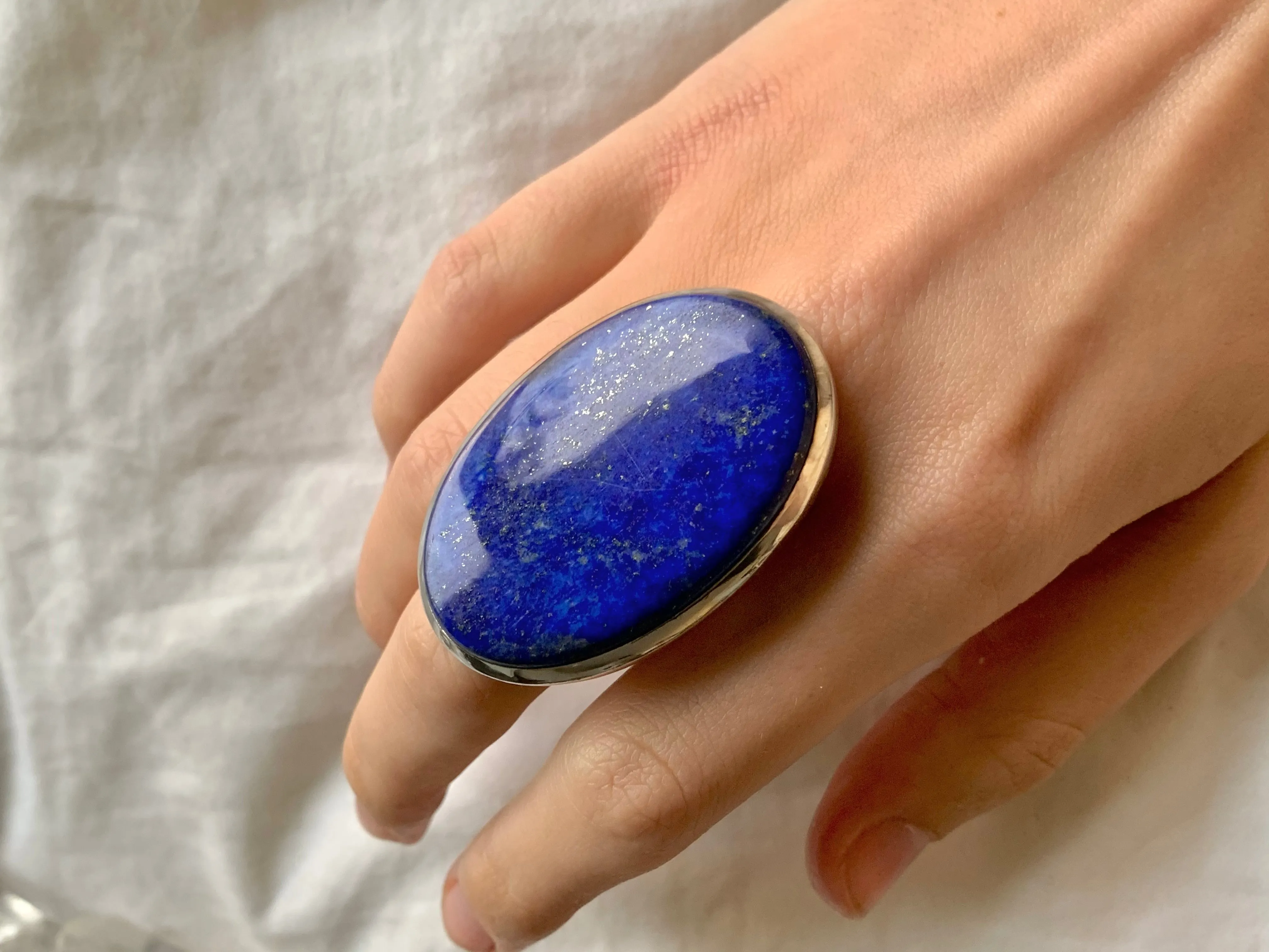 Lapis Lazuli Naevia Ring - XLarge Oval (US 8.5)