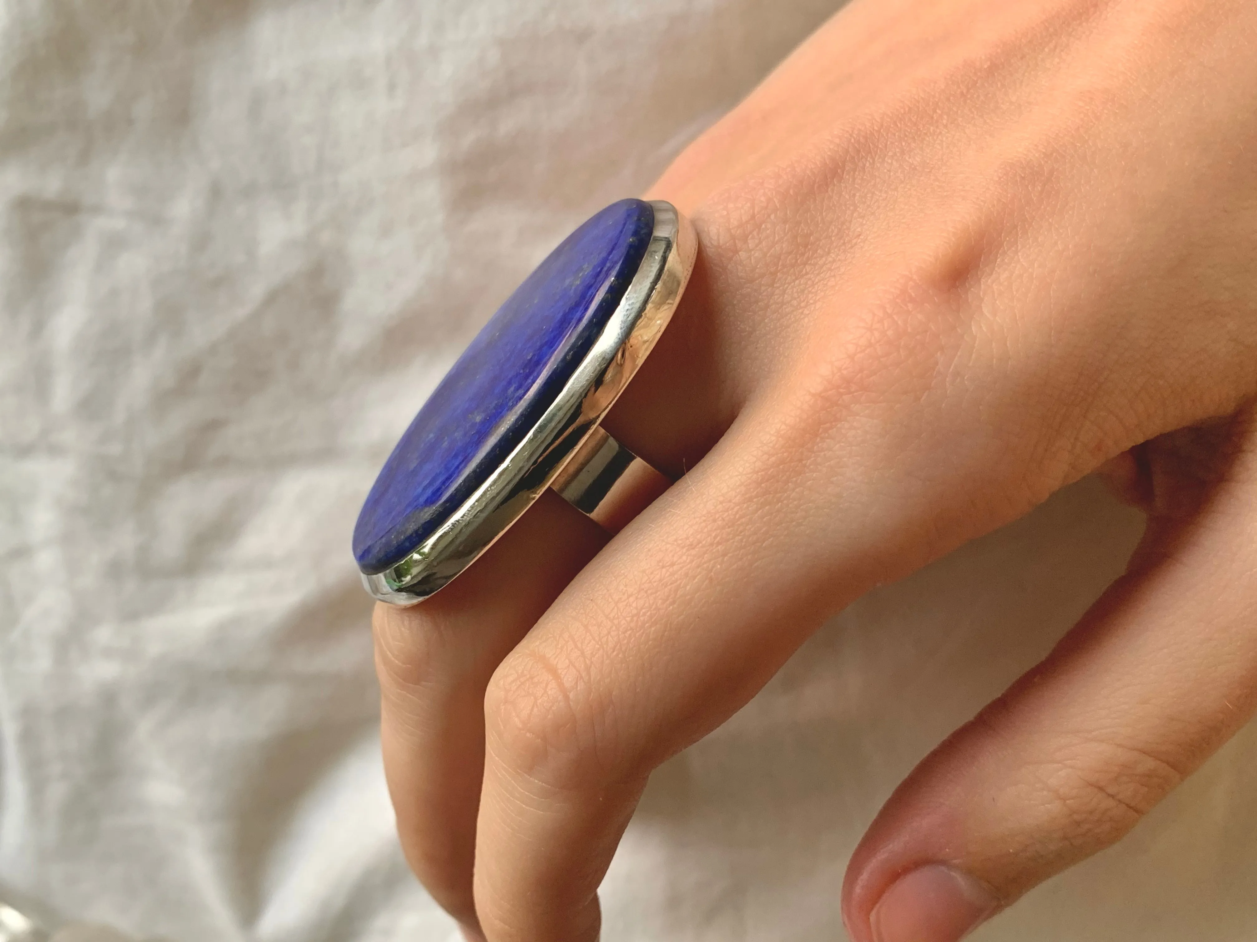 Lapis Lazuli Naevia Ring - XLarge Oval (US 8.5)