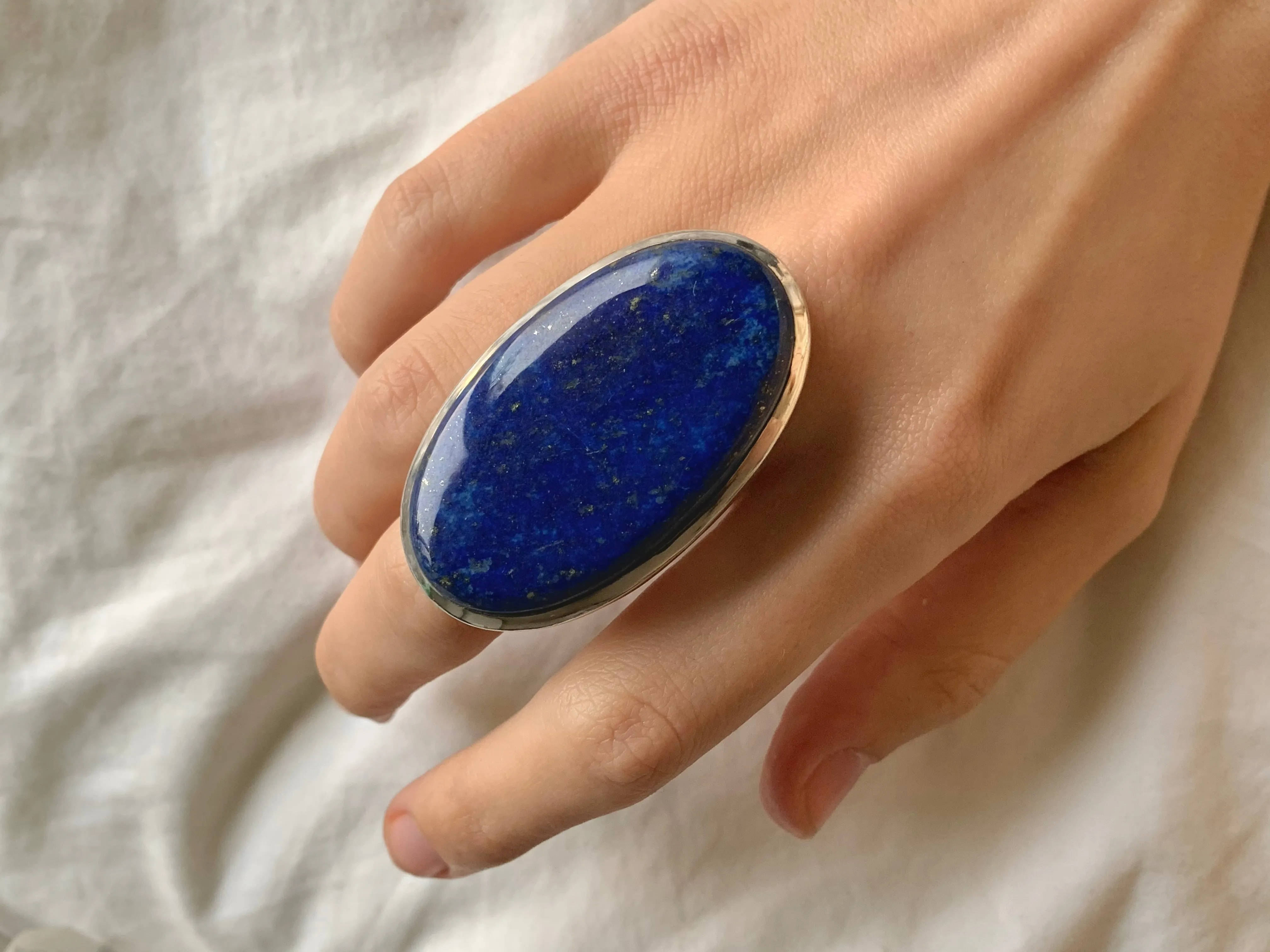 Lapis Lazuli Naevia Ring - XXLarge Oval (US 10)