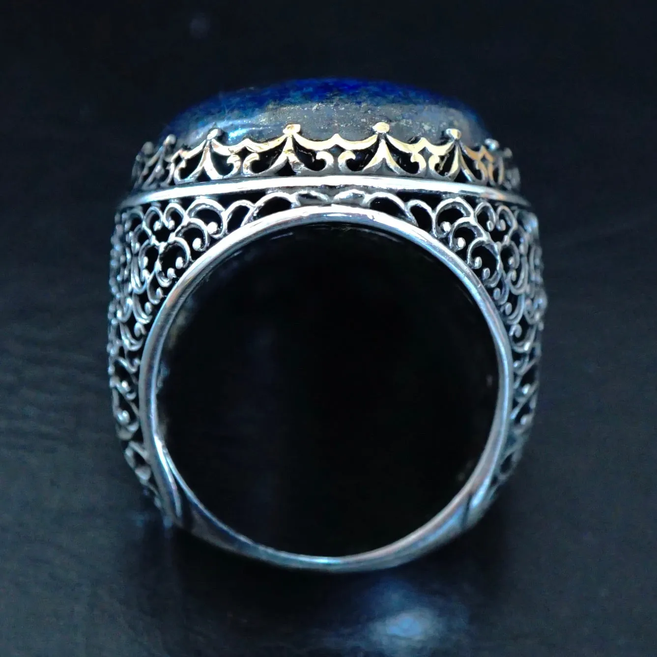 Lapis Lazuli Ring 925 Sterling Silver natural Gemstone Handcrafted Artisan Jewelry