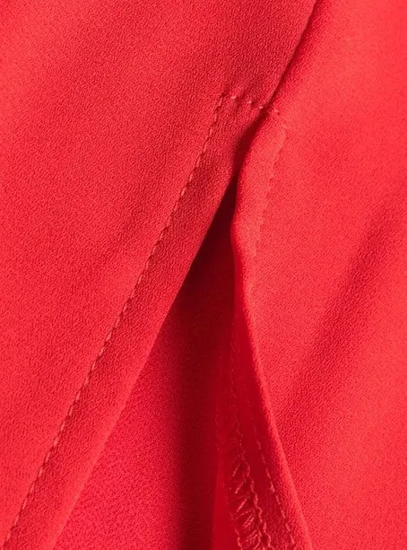 Lily Strappy Red Midi Dress