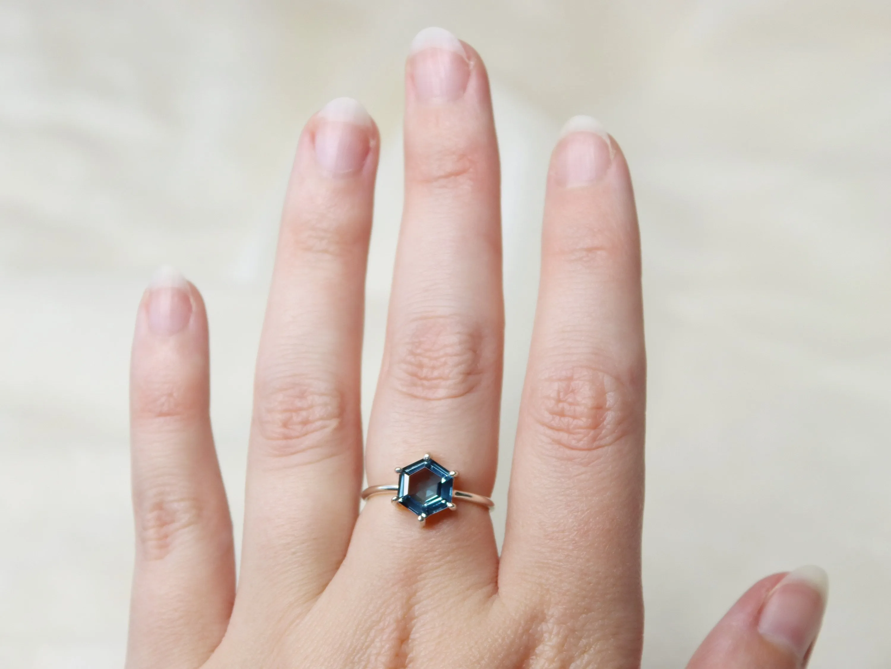 London Blue Topaz Ring, 8mm