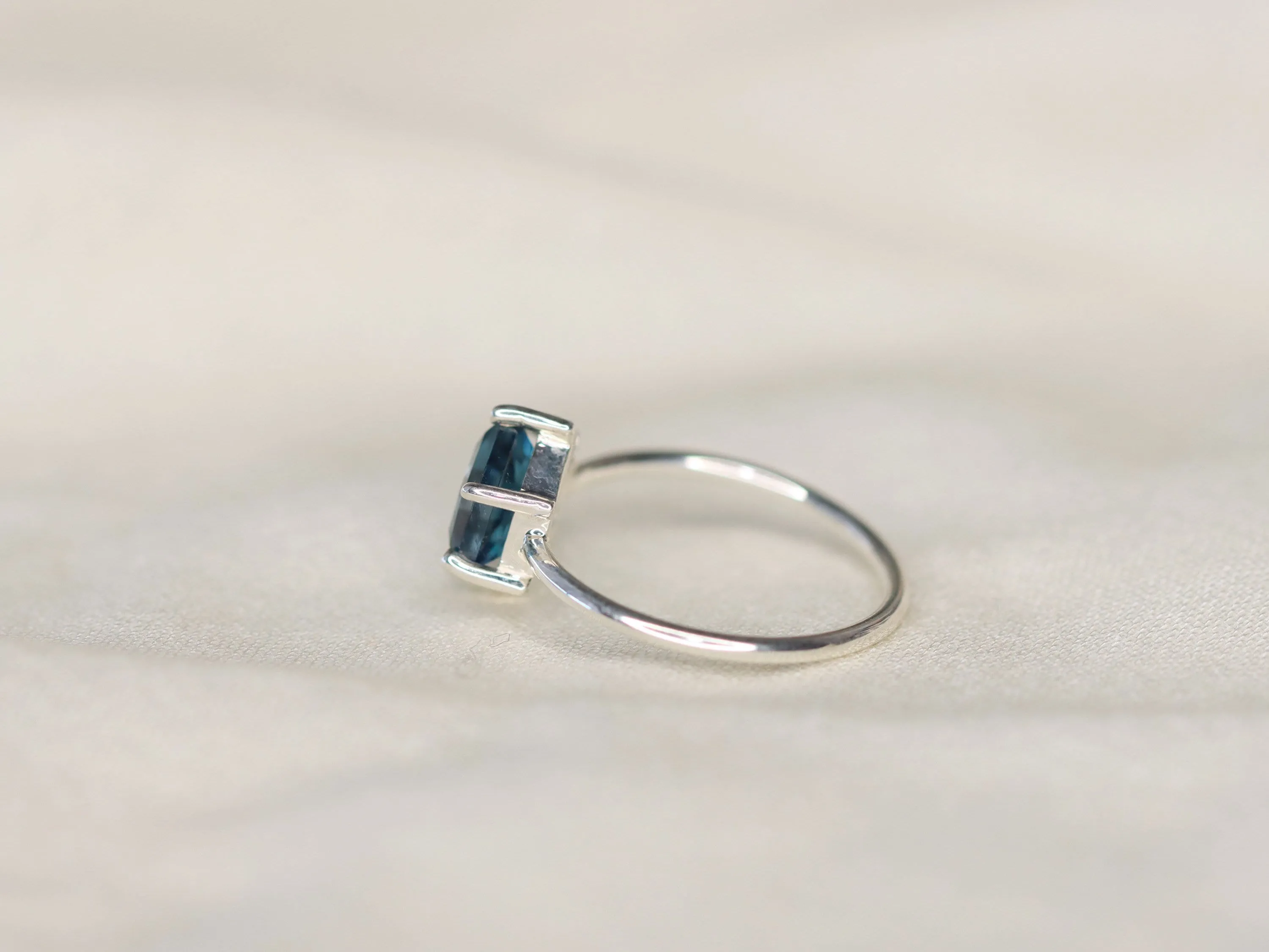 London Blue Topaz Ring, 8mm