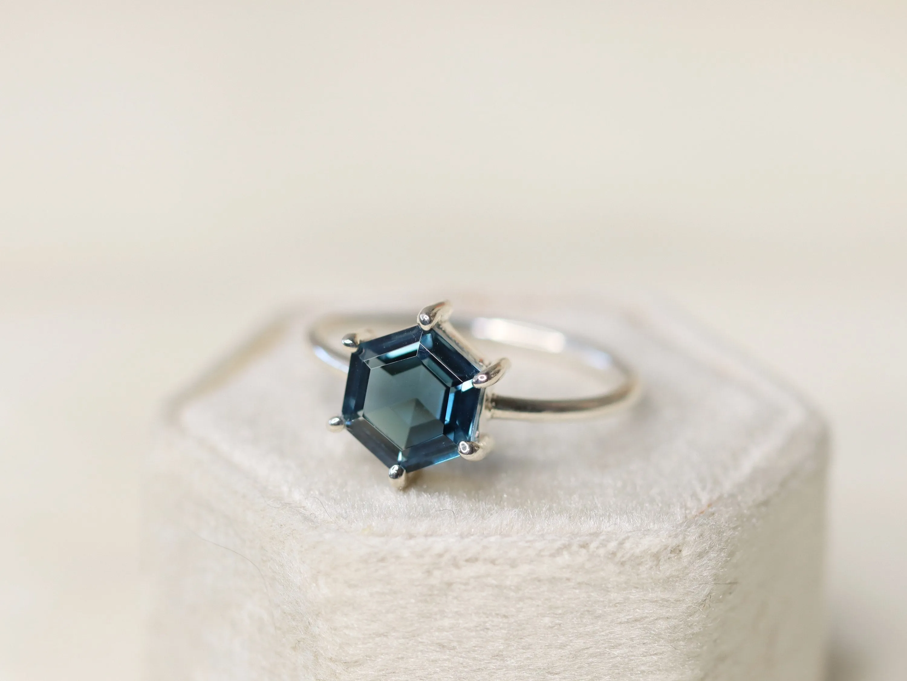 London Blue Topaz Ring, 8mm