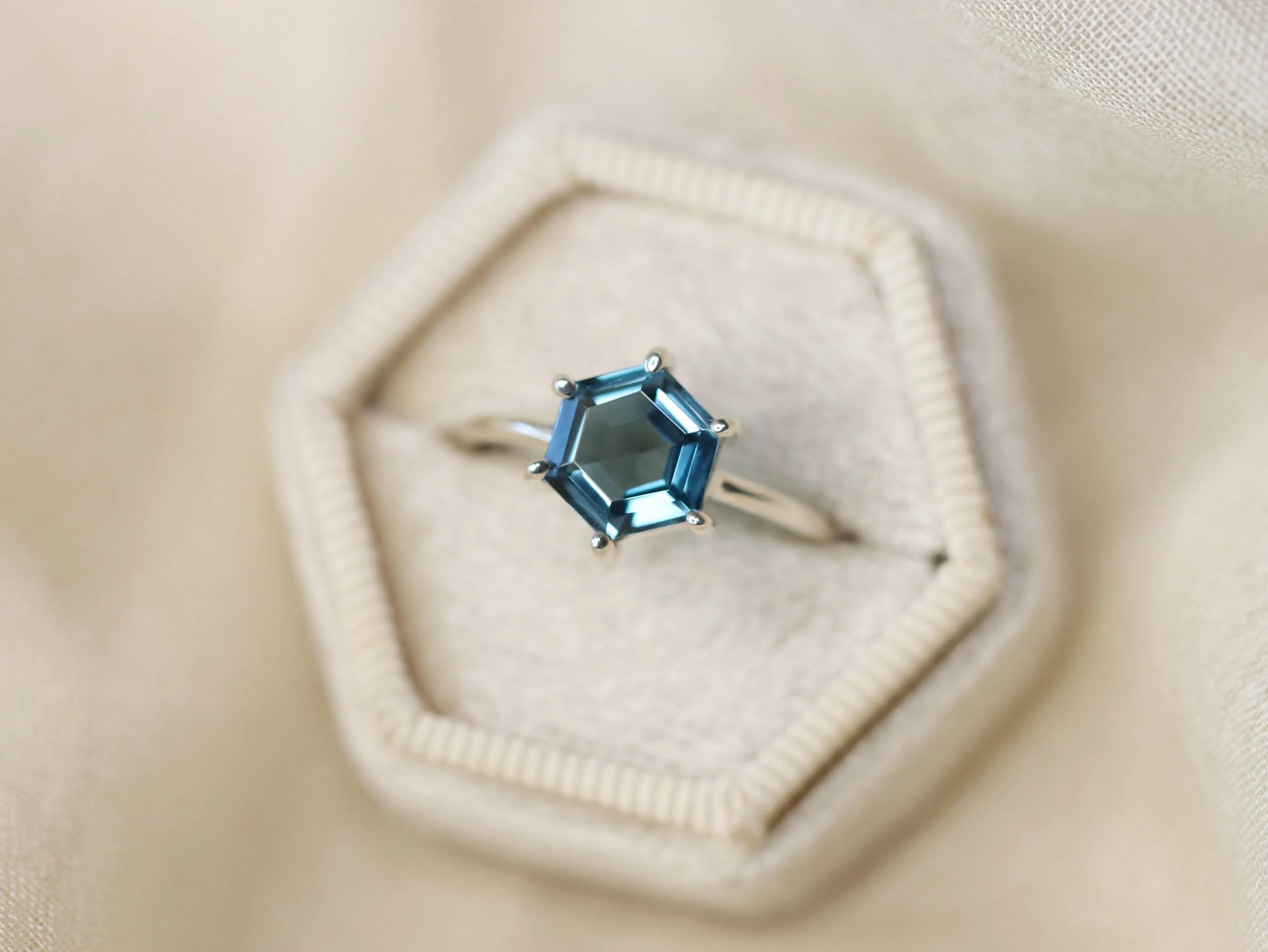 London Blue Topaz Ring, 8mm