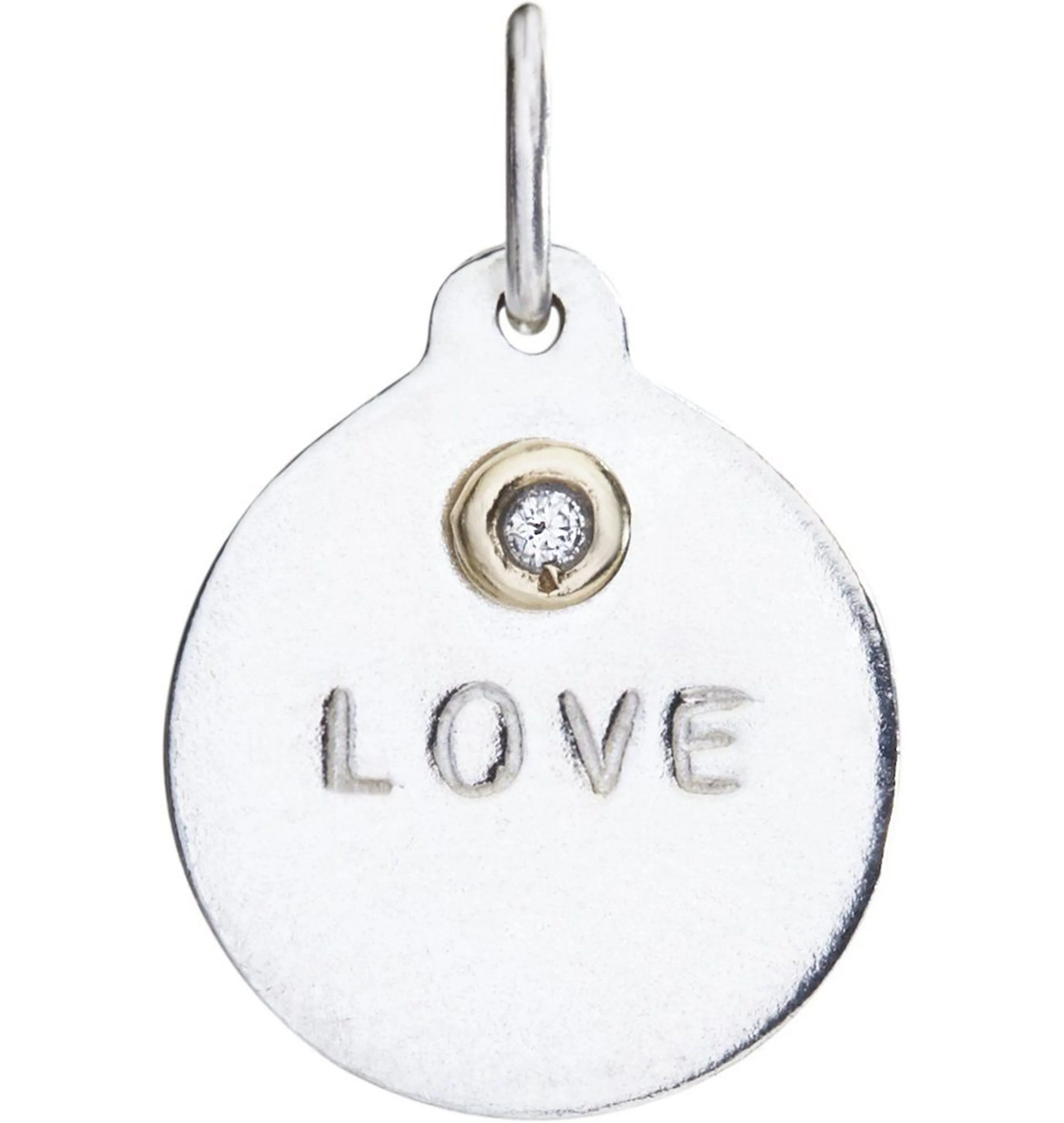 Love Disk Charm With Diamond