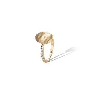Marco Bicego Siviglia Grande 18K Yellow Gold and Diamond North South Ring