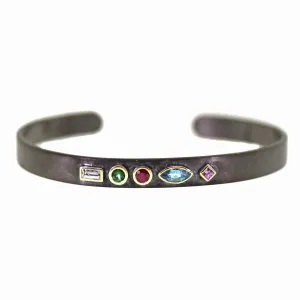 Mixed Gemstone Cuff Bracelet