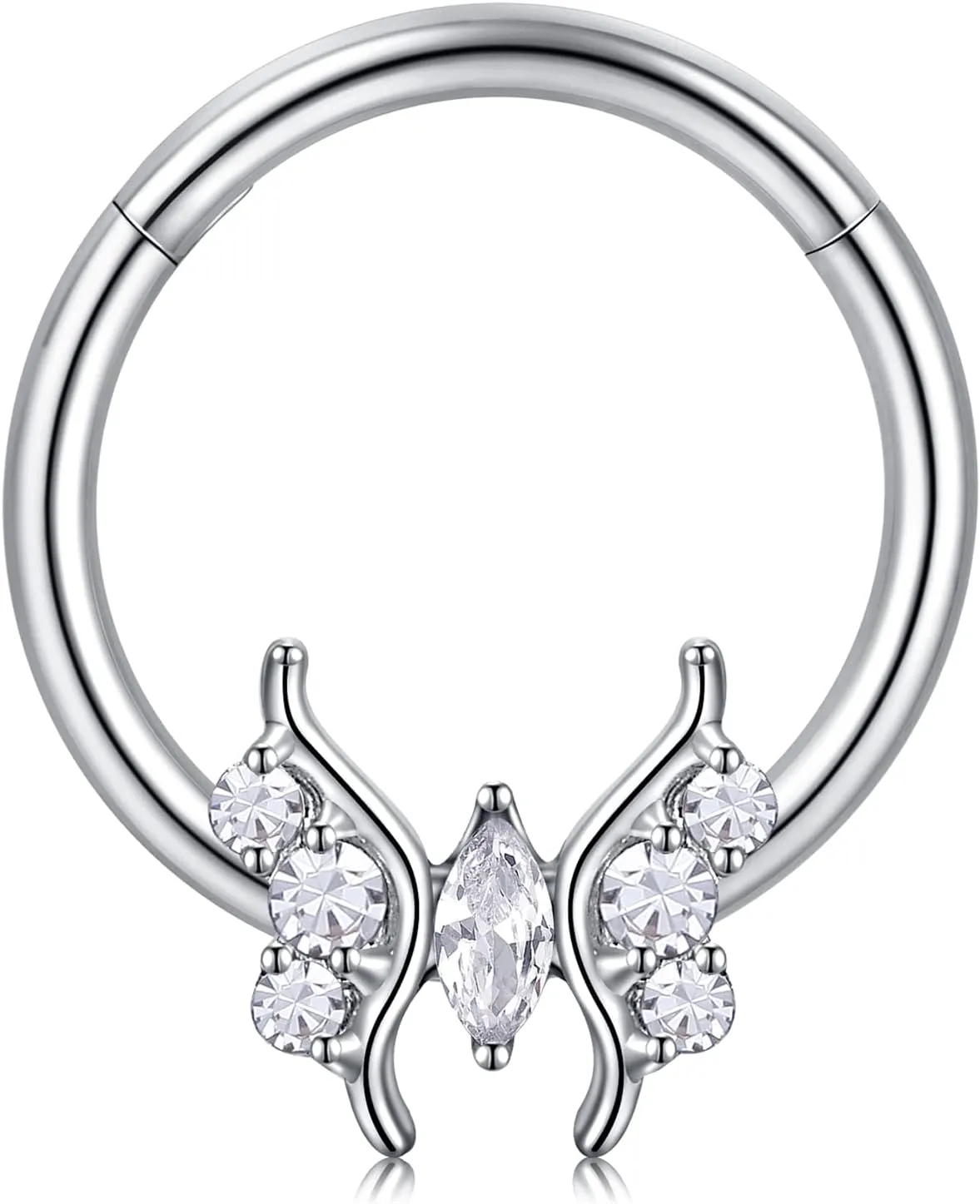 MODRSA Septum Ring Septum Jewelry Septum Ring 16g Septum Piercing Septum Clicker 16 Gauge Septum Ring Septum Jewelry 16g Septum Hoop