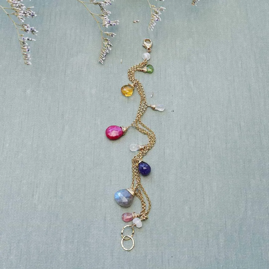 Monaco - Sapphire Multi-Gemstone Gold Bracelet