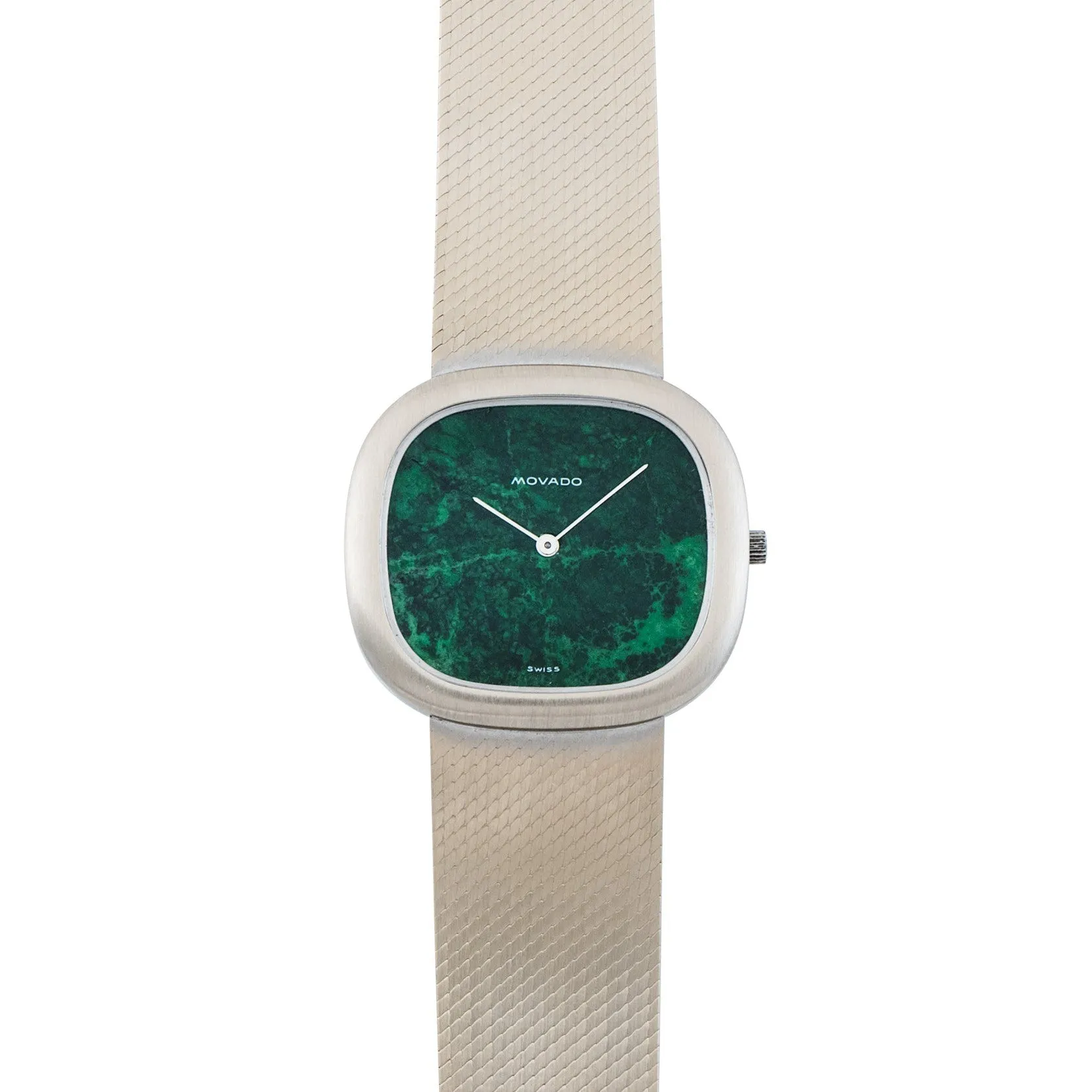 Movado White Gold 'Malachite' Dress Watch