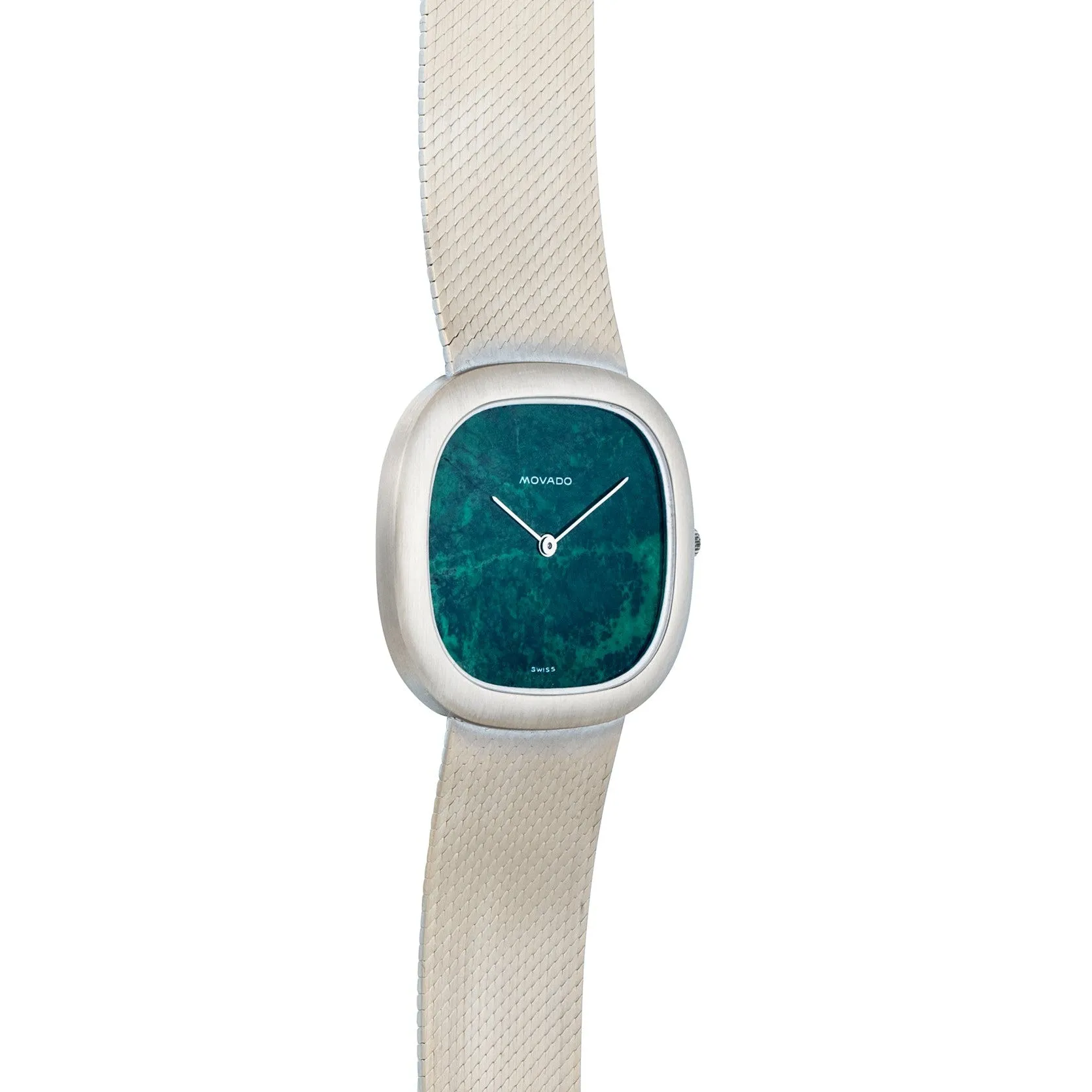 Movado White Gold 'Malachite' Dress Watch