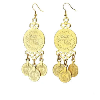 Multi-drop Vintage Coin Earrings