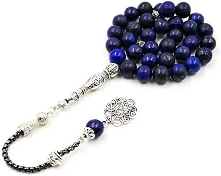 Natural Lapis Lazuli Tasbih 33 45 66 99 Beads Muslim Man Accessory Luxury Gift misbaha Islamic Bracelet (10mm x 45beads)