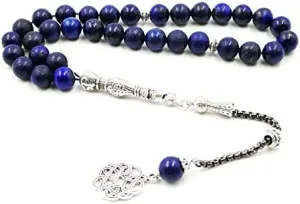 Natural Lapis Lazuli Tasbih 33 45 66 99 Beads Muslim Man Accessory Luxury Gift misbaha Islamic Bracelet (10mm x 45beads)