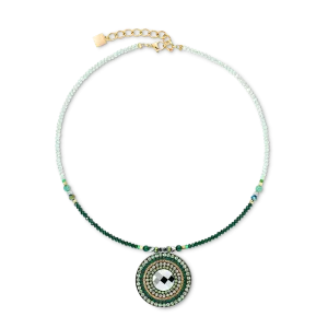Necklace Amulet Glamorous Green gold
