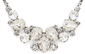 Nested Pear Statement Necklace Crystal