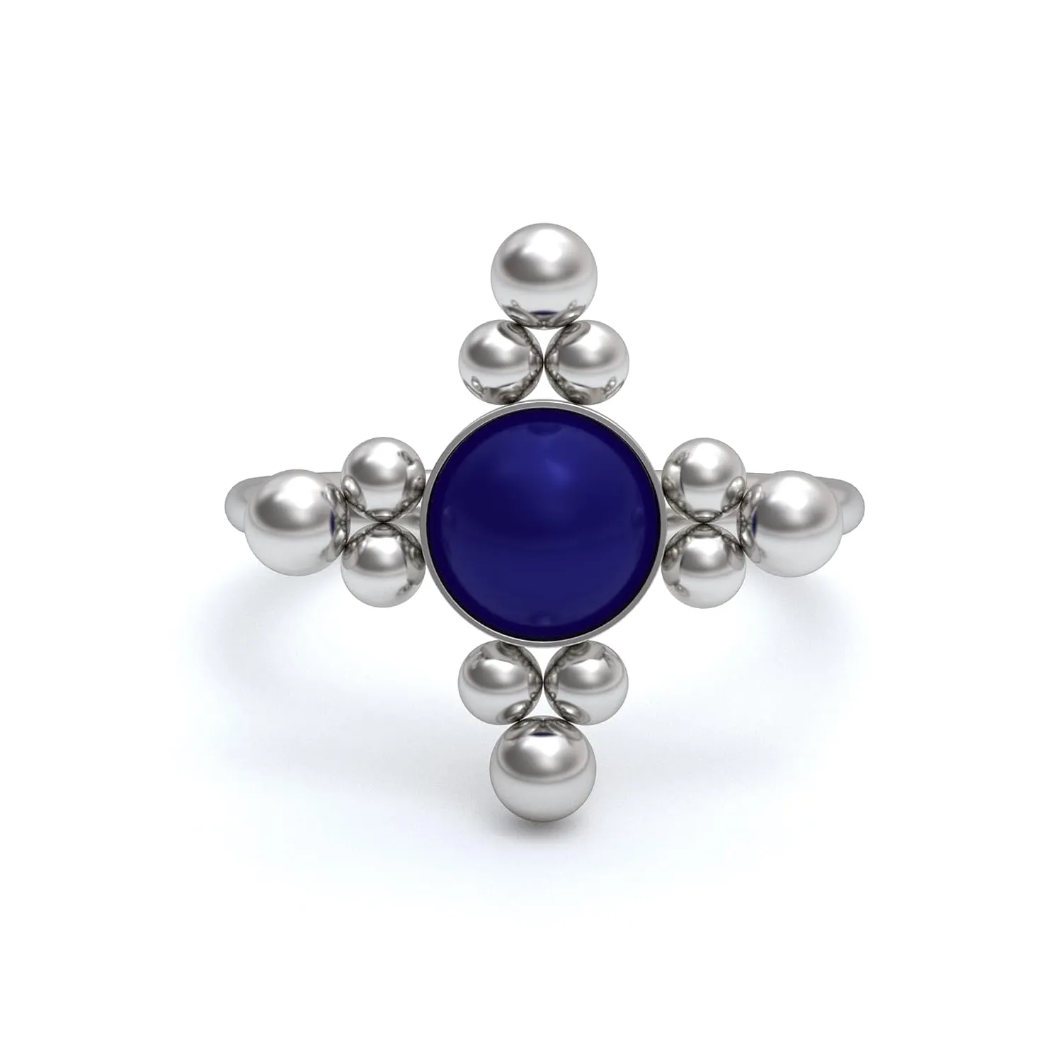 Nose Jewelry - Nose Ring Hoop Surgical Steel - Nose Piercing Hoop - Nostril Ring Lapis Lazuli - Seamless Hoop Nose Ring - Piercing Ring
