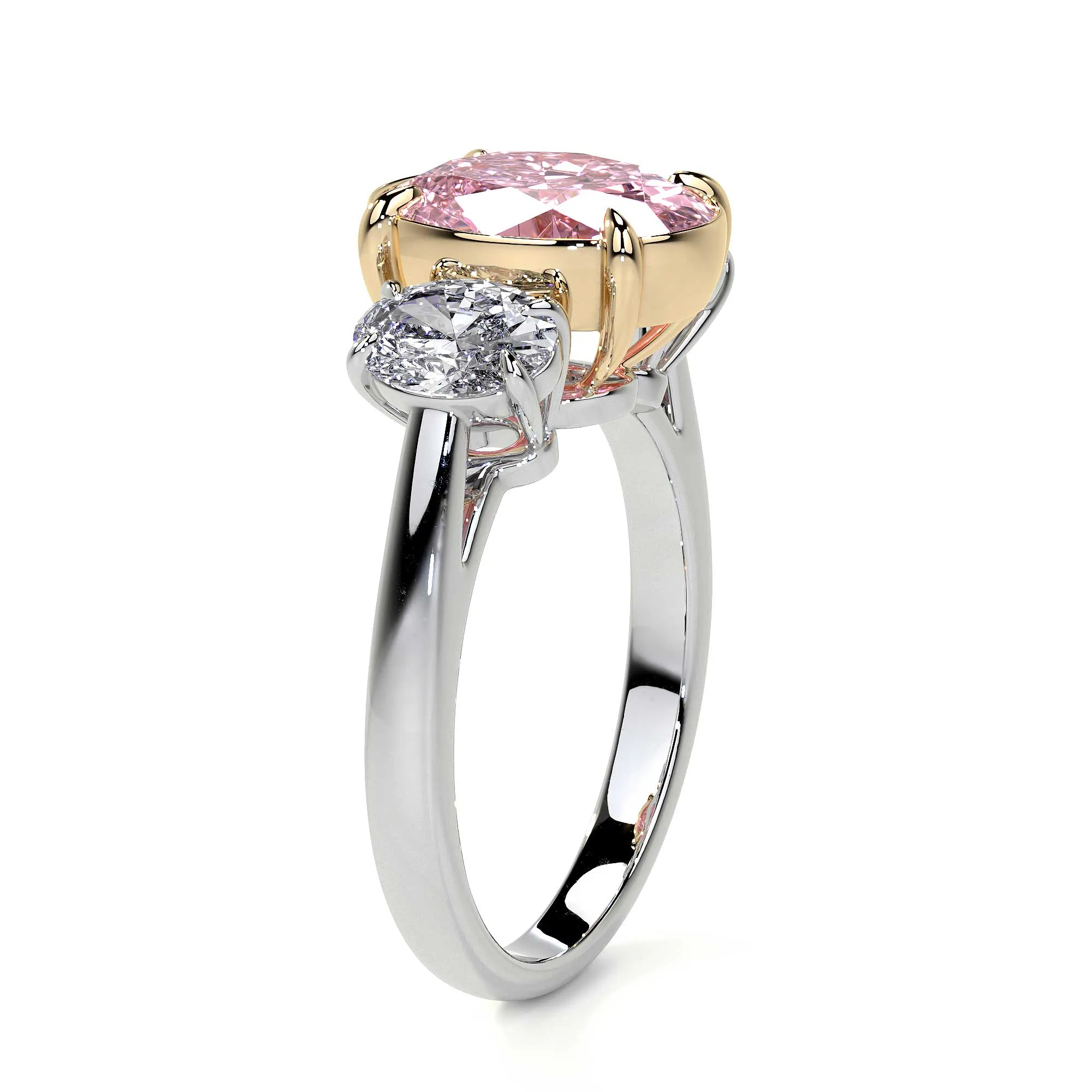 Oval Pink Diamond Ring