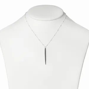 Oxidized Silver Icicle Necklace - Medium