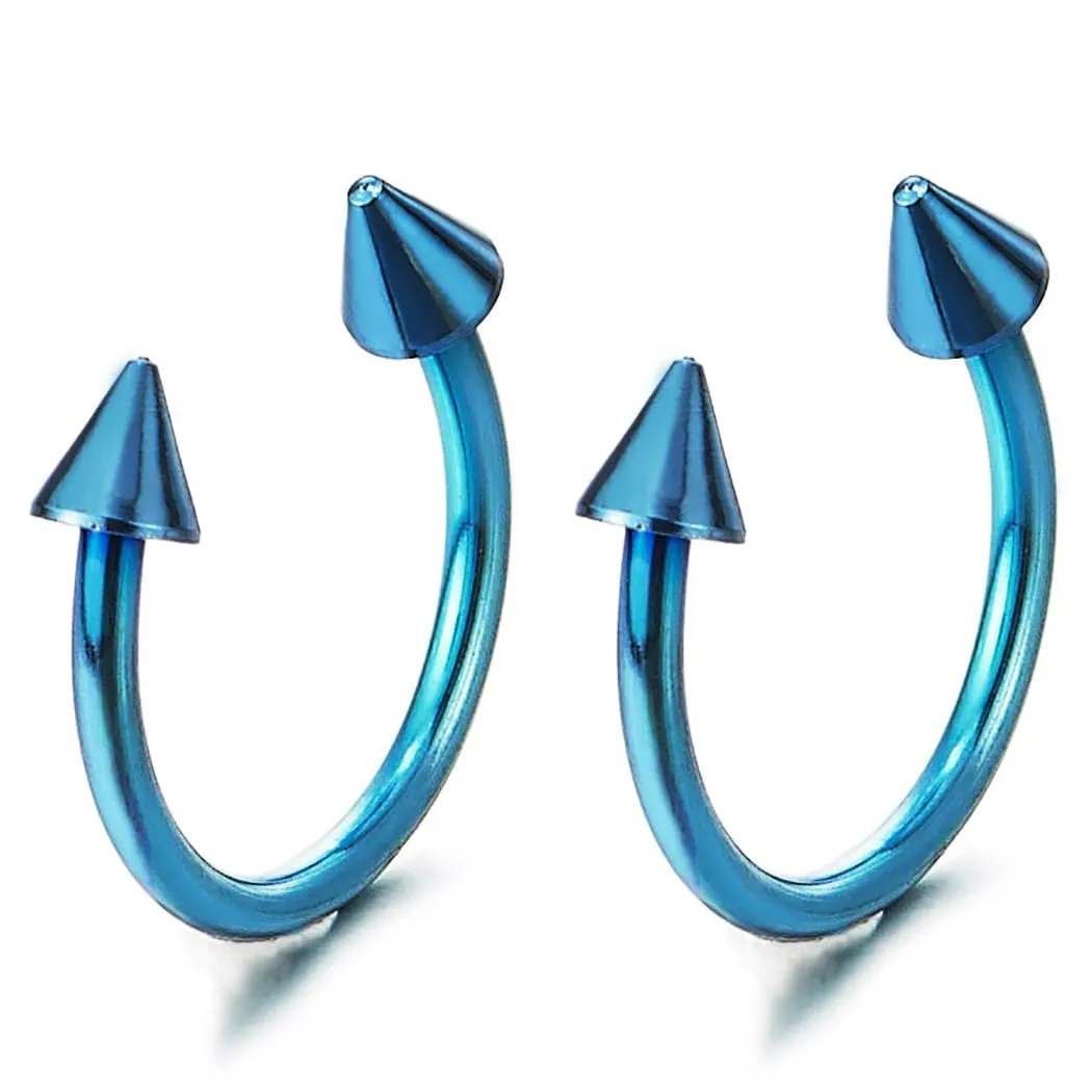 Pair of Arrow Huggie Hinged Earrings Unisex Men Women