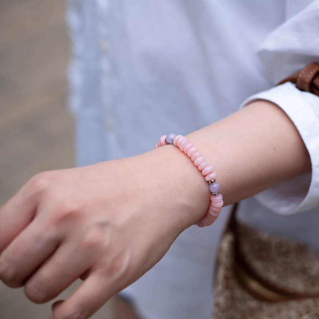 Peach - Pink Opal Kunzite Bracelet