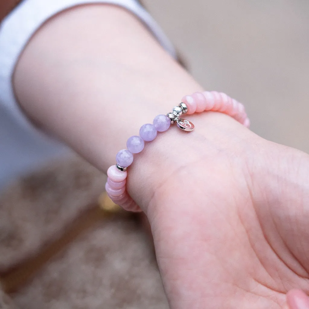 Peach - Pink Opal Kunzite Bracelet