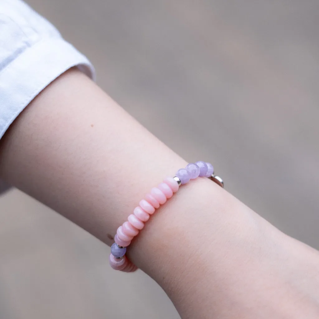 Peach - Pink Opal Kunzite Bracelet