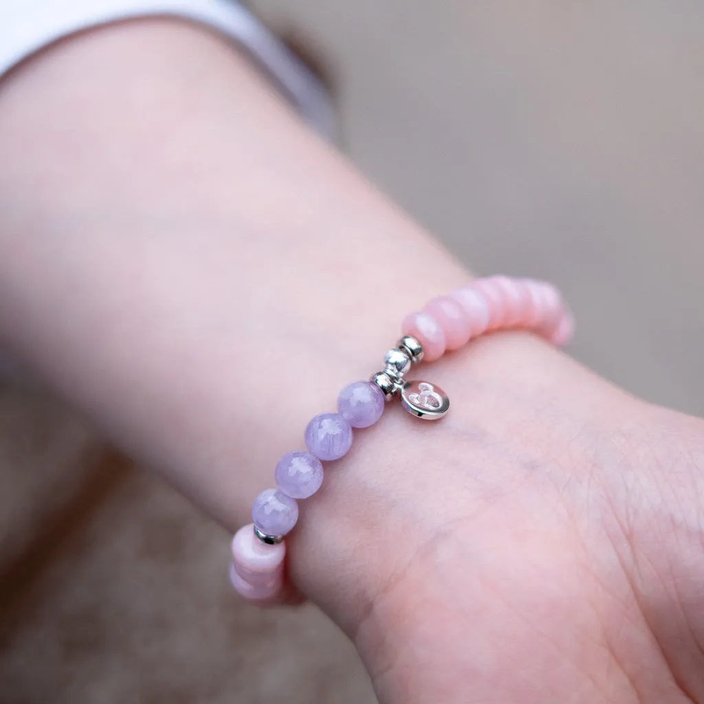 Peach - Pink Opal Kunzite Bracelet