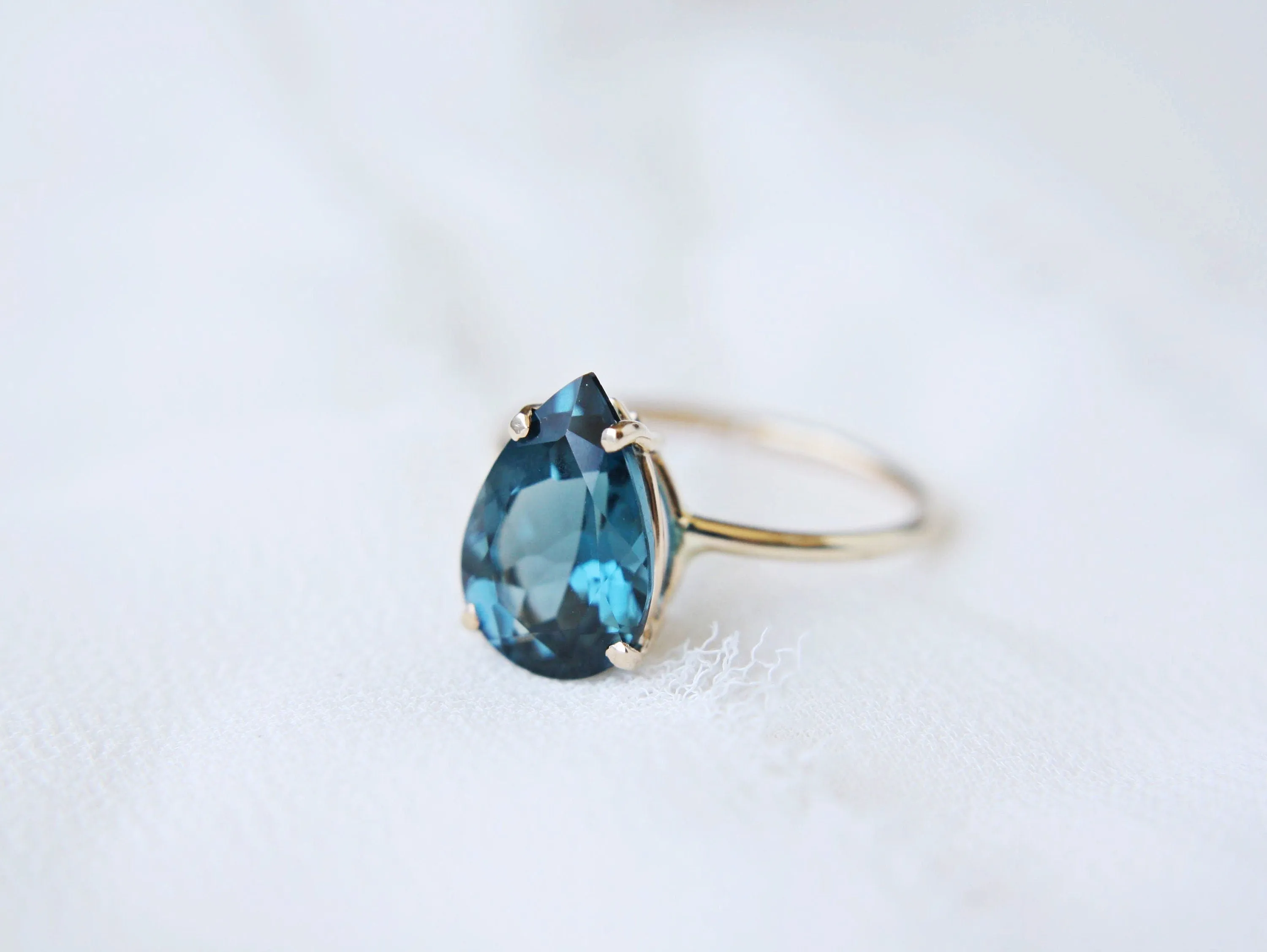 Pear Cut London Blue Topaz