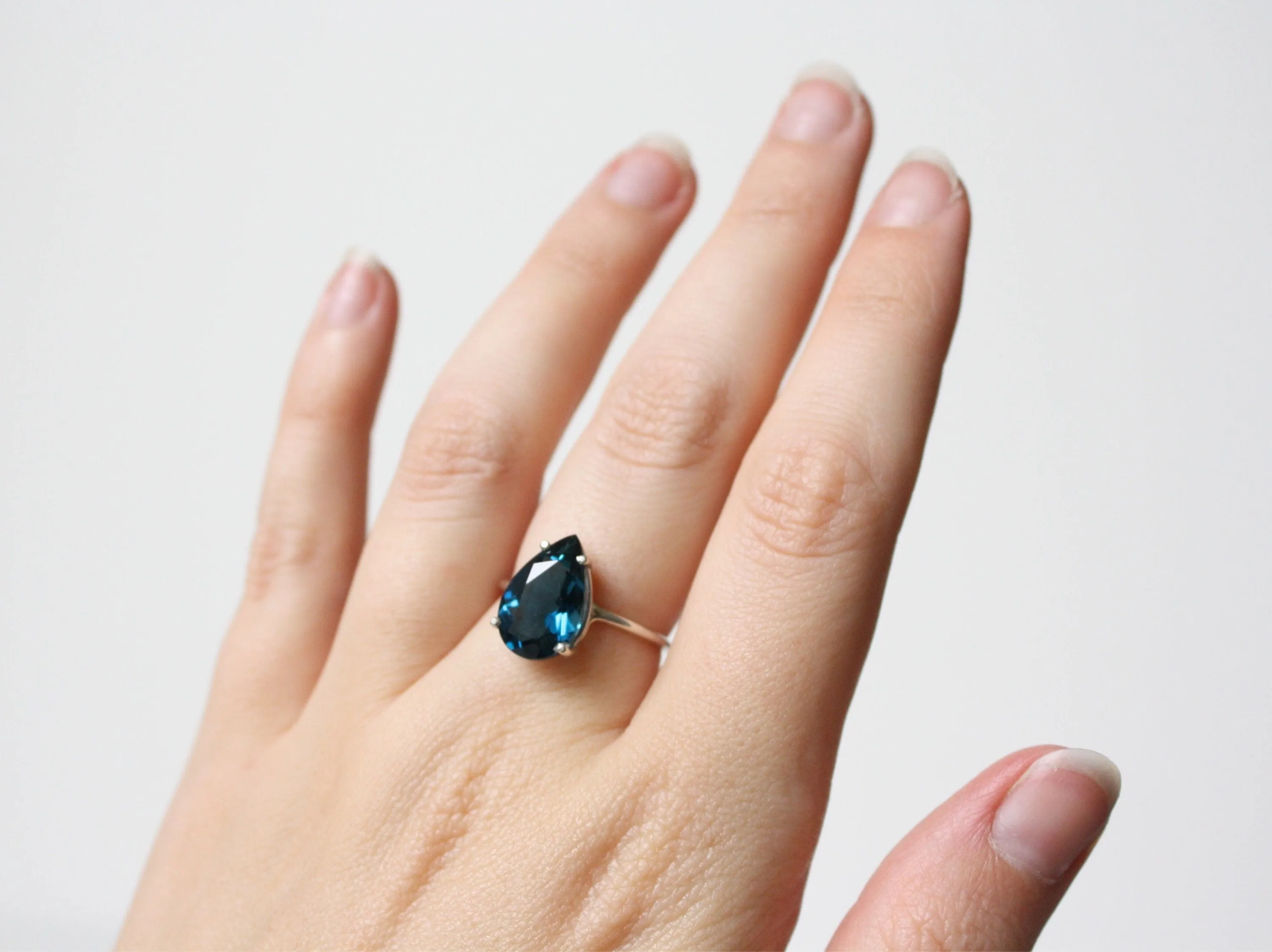 Pear Cut London Blue Topaz