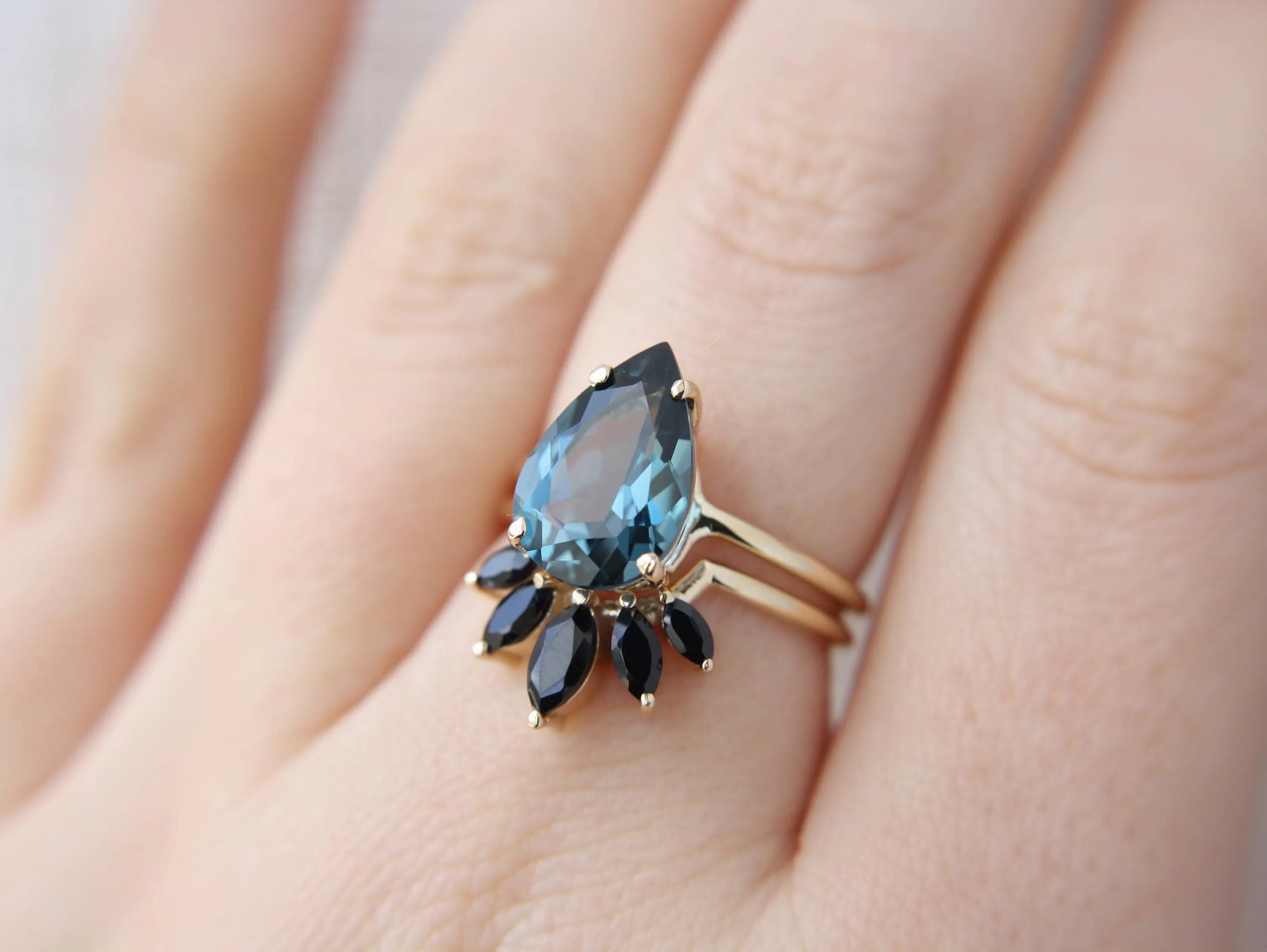 Pear Cut London Blue Topaz
