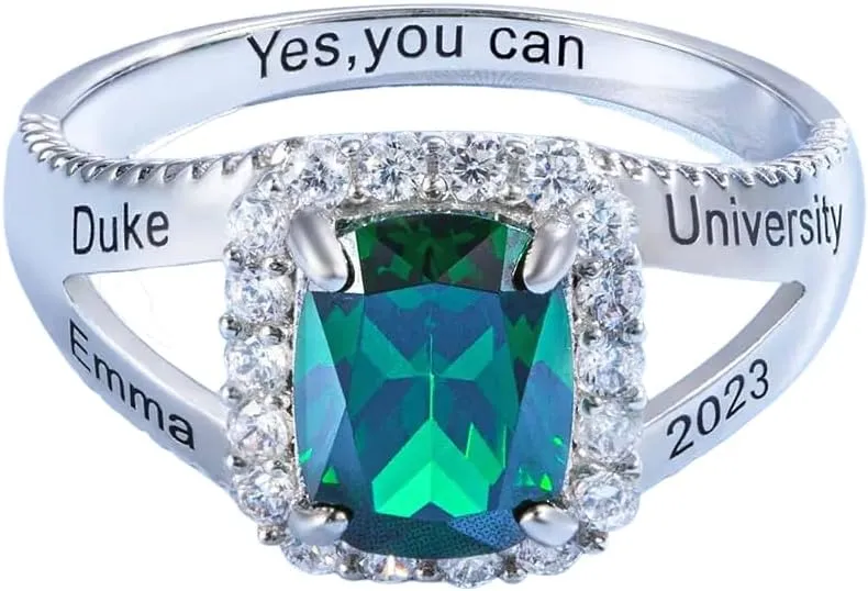 Personalized Graduation Ring - Custom College & High School Ring for Him & Her