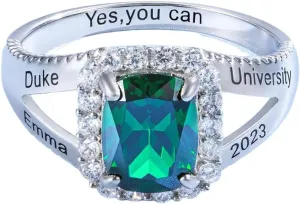 Personalized Graduation Ring - Custom College & High School Ring for Him & Her