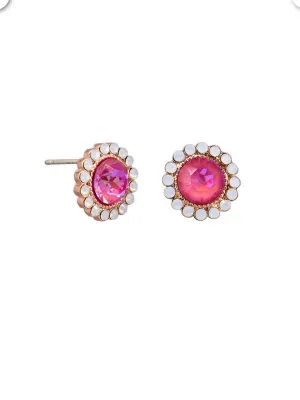 Pink Alice Crystal Earrings