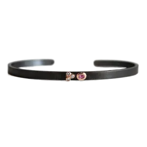 Pink Sapphire & Diamond Cuff