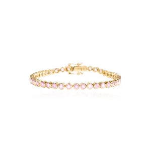 Pink Sapphire Bezel Bracelet