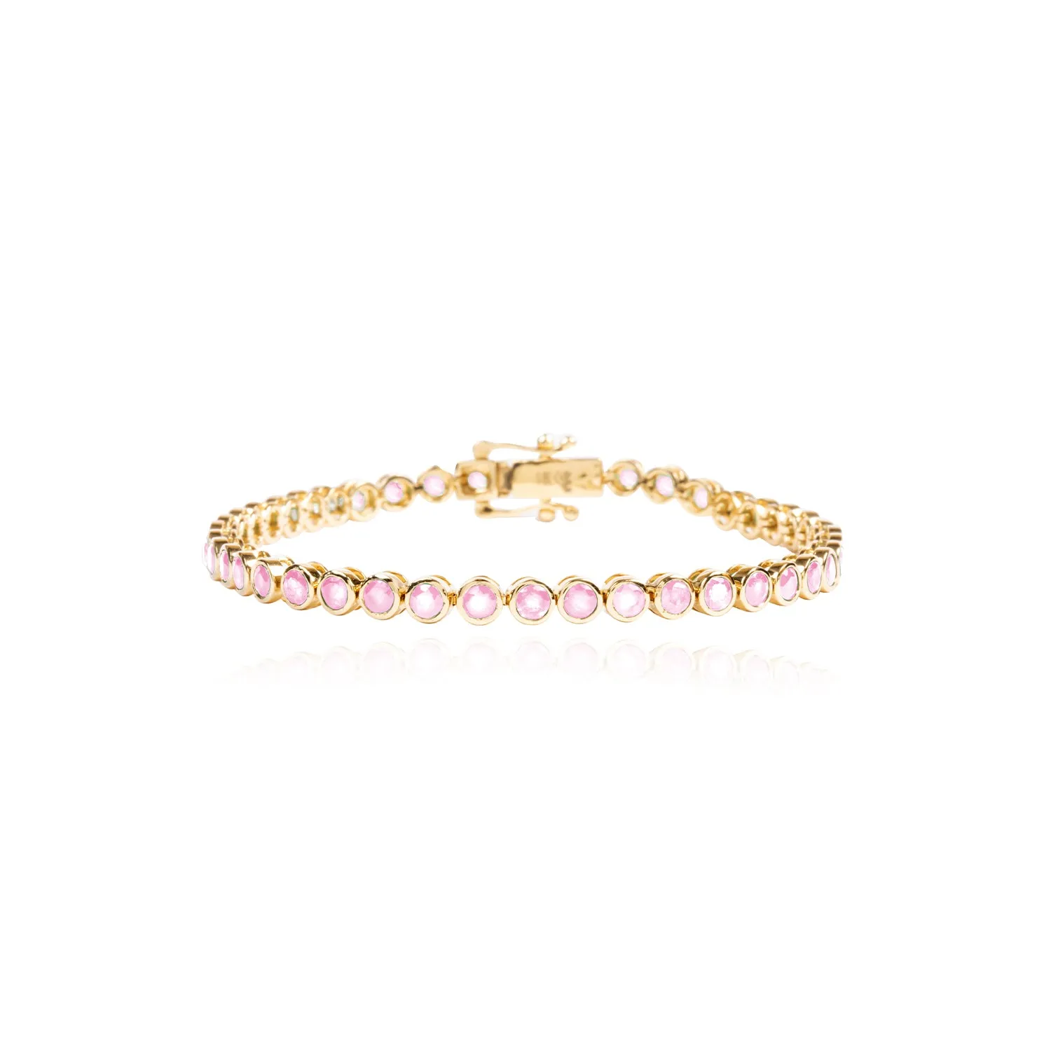 Pink Sapphire Bezel Bracelet