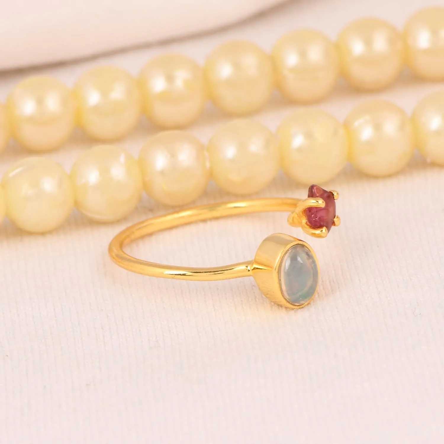 Raw Ruby Ethiopian Opal 925 Sterling Silver Handmade Anniversary Promise Ring Statement Rough Gemstone Jewelry Gift For Her (6)