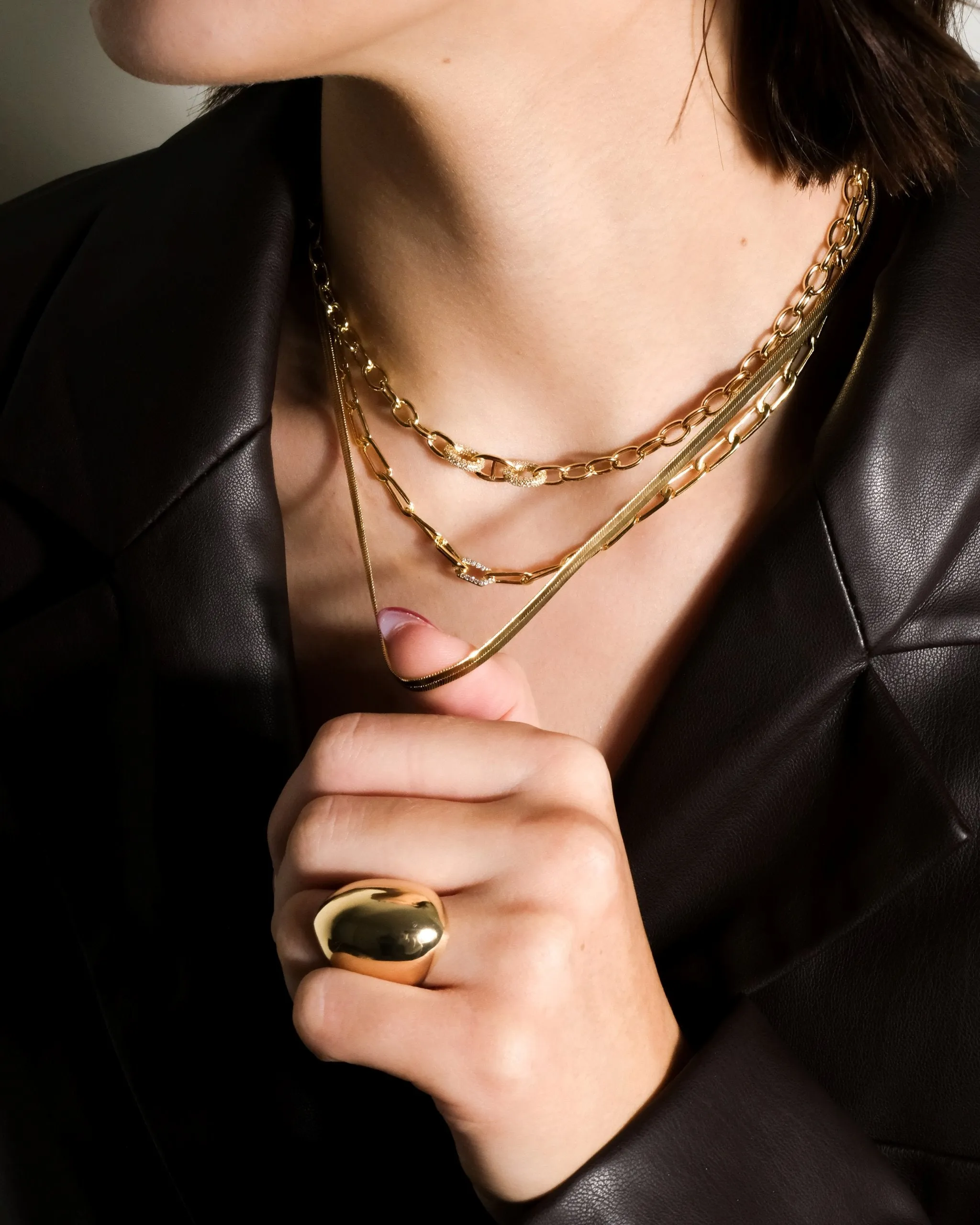 Reina CZ Chain Link Necklace