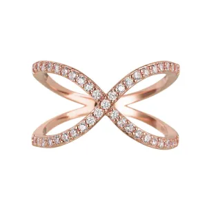 Rose Gold Crossover Ring