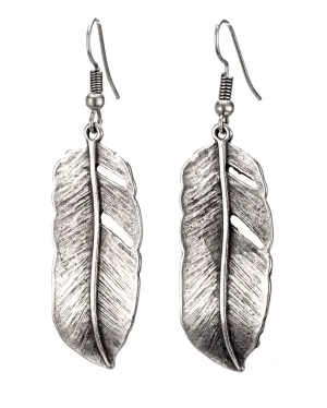 Silver Feather Earrings
