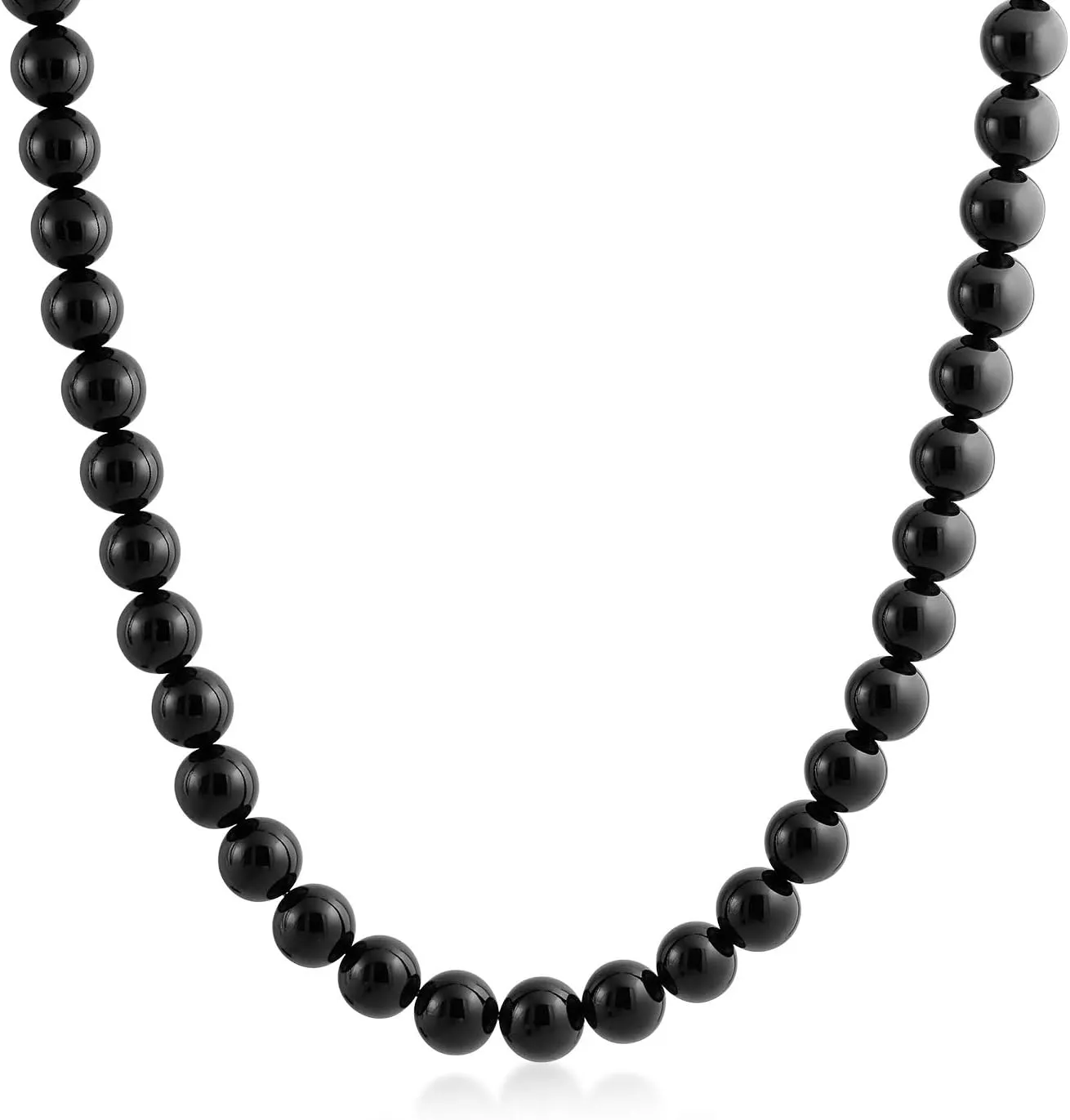 Simple Classic Hand Knotted Created Semi Precious Gemstone Round Ball 10MM Bead Strand Choker Collarbone Necklace Western Jewelry For Women Toggle Clasp 15 17 19 Inch