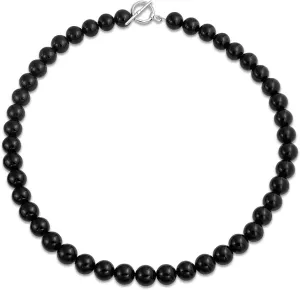 Simple Classic Hand Knotted Created Semi Precious Gemstone Round Ball 10MM Bead Strand Choker Collarbone Necklace Western Jewelry For Women Toggle Clasp 15 17 19 Inch
