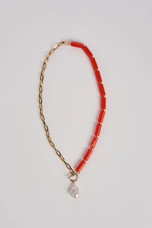 Spliced Baroque Pearl Necklace