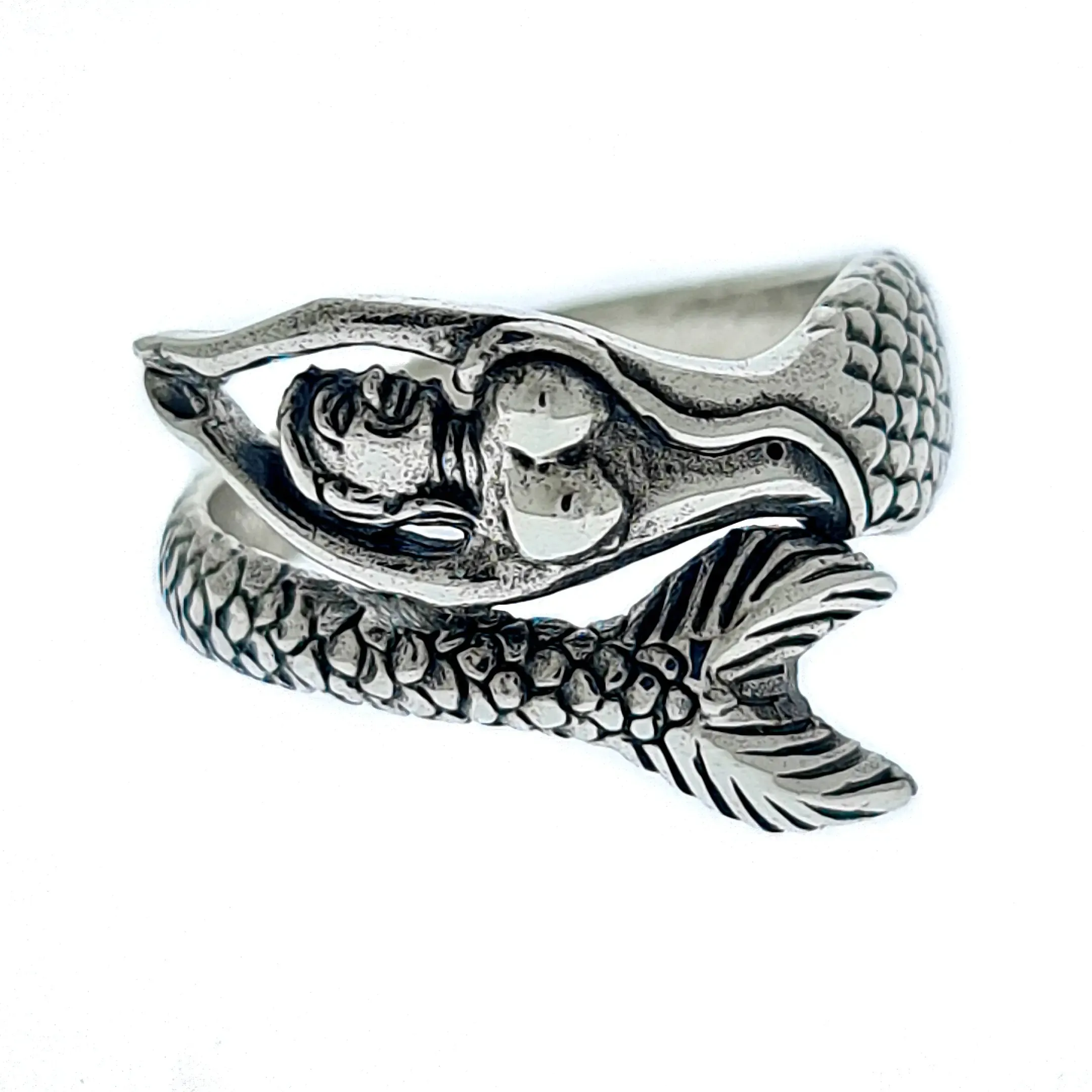 Sterling Silver Adjustable Mermaid Ring
