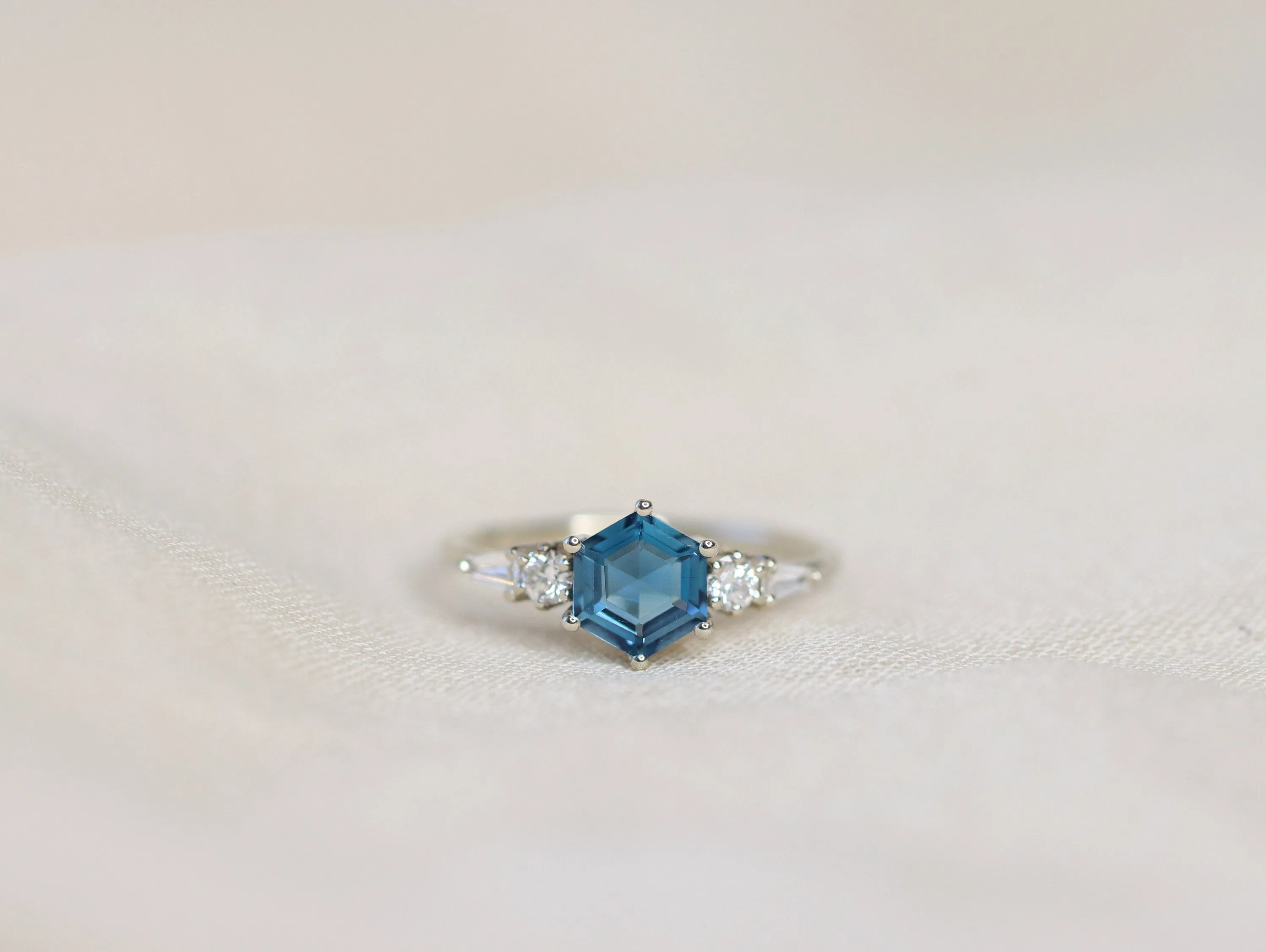 The Huntington Ring in London Blue Topaz
