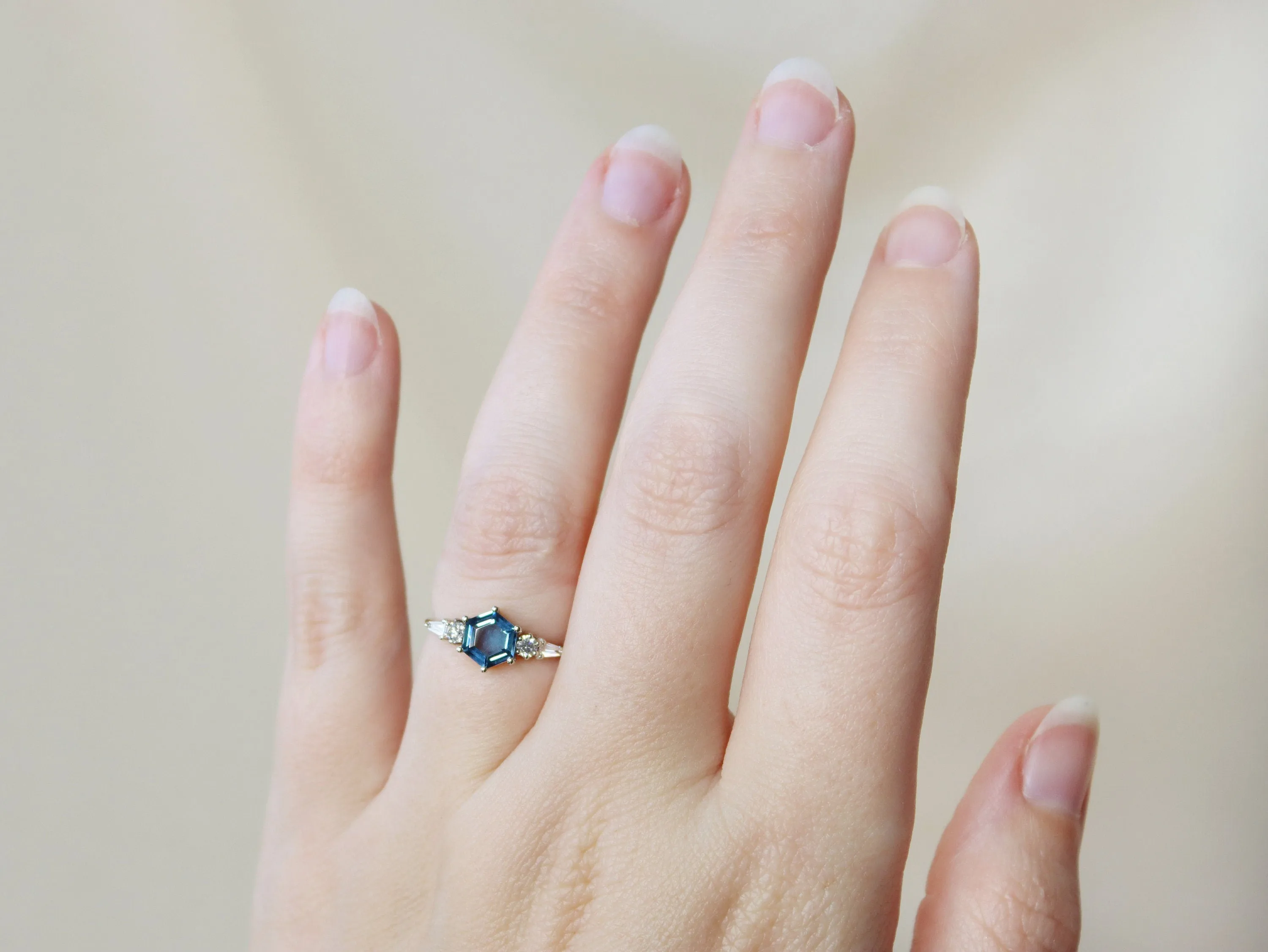 The Huntington Ring in London Blue Topaz