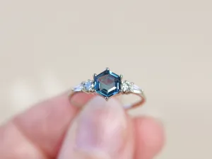 The Huntington Ring in London Blue Topaz